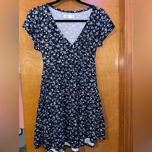 Brand:Hollister, Size:Small-Large, Color: Navy Blue with Floral Print